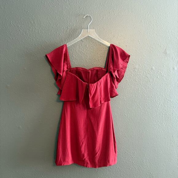 Lovers & Friends Red Off Shoulder Mini Dress Size S - Picture 5 of 6